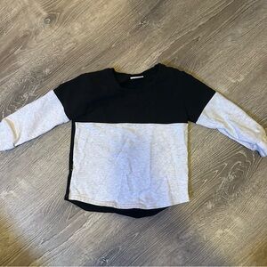 Olive & Scout Toddler Boy Black and Gray Long Sleeve Shirt